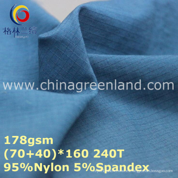 Tela Elestic de la deformación de Nylon Spandex de Taslon con la materia textil de la tela escocesa de los 0.2cm (GLLML255)